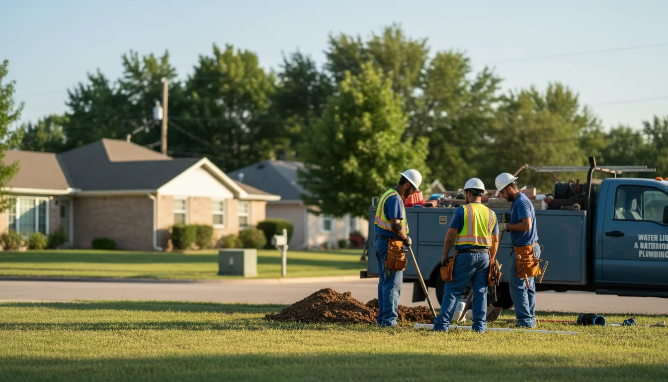Residential water line and bathroom plumbing service in Wilber, NE